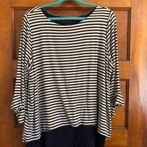 White House Black Market 3x striped shirt NWOT